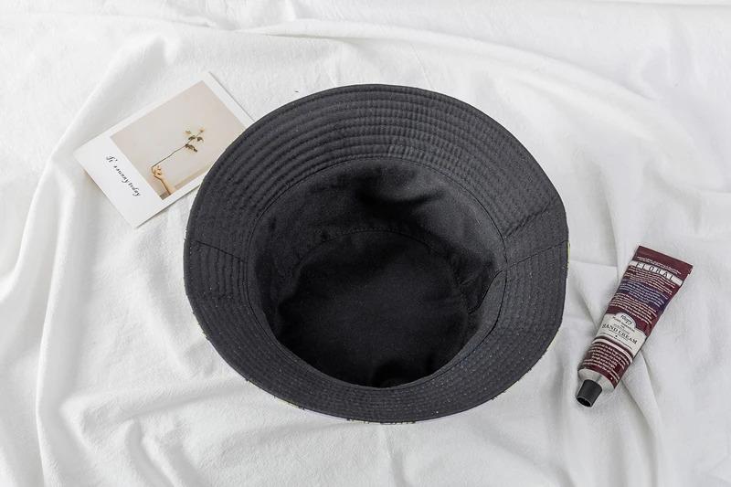 Unisex Bucket Cap Fruit Printing Hats Summer Double-sided Wear Man Women Cap Outdoor Sun Hat Classic Casual Panama Bucket Hat