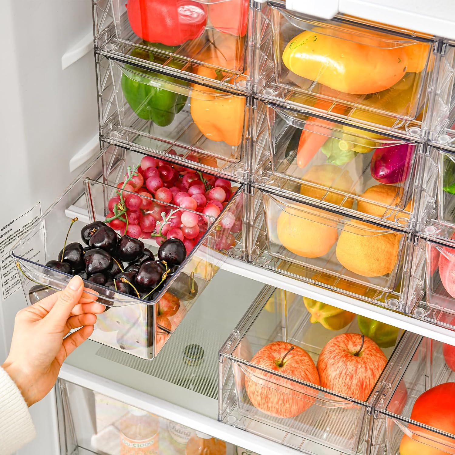 6Pack Pantry Organizers and Storage,Clear Stackable Kitchen Storage Organizer,Foods Organizer Bins with Handles, Easily Assemble for Bathroom, Kitchen, Refrigerator, Pantry, Cabinet, Closet 6Pack Pantry Organizers and Storage,Clear Stackable Kitchen Storage Organizer,Foods Organizer Bins with Handles, Easily Assemble for Bathroom, Kitchen, Refrigerator, Pantry, Cabinet, Closet