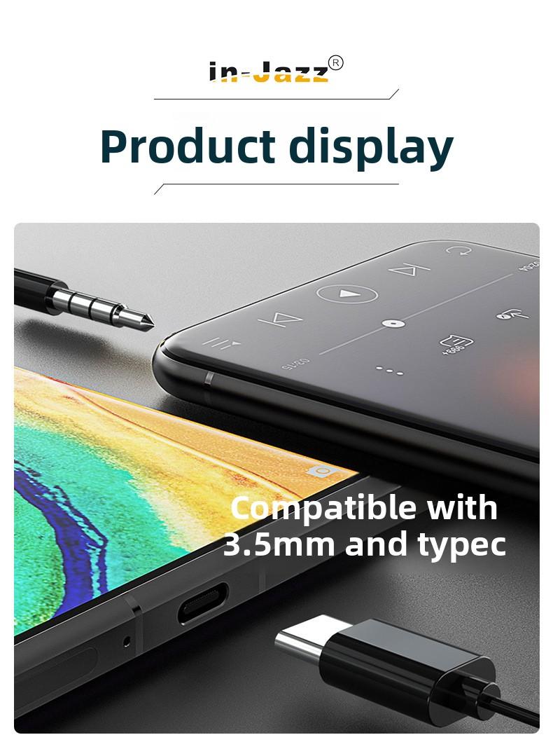 In-ear wired ceramic headphones, angled in-ear sleep headphones, high-quality sound with microphone and in-line controls