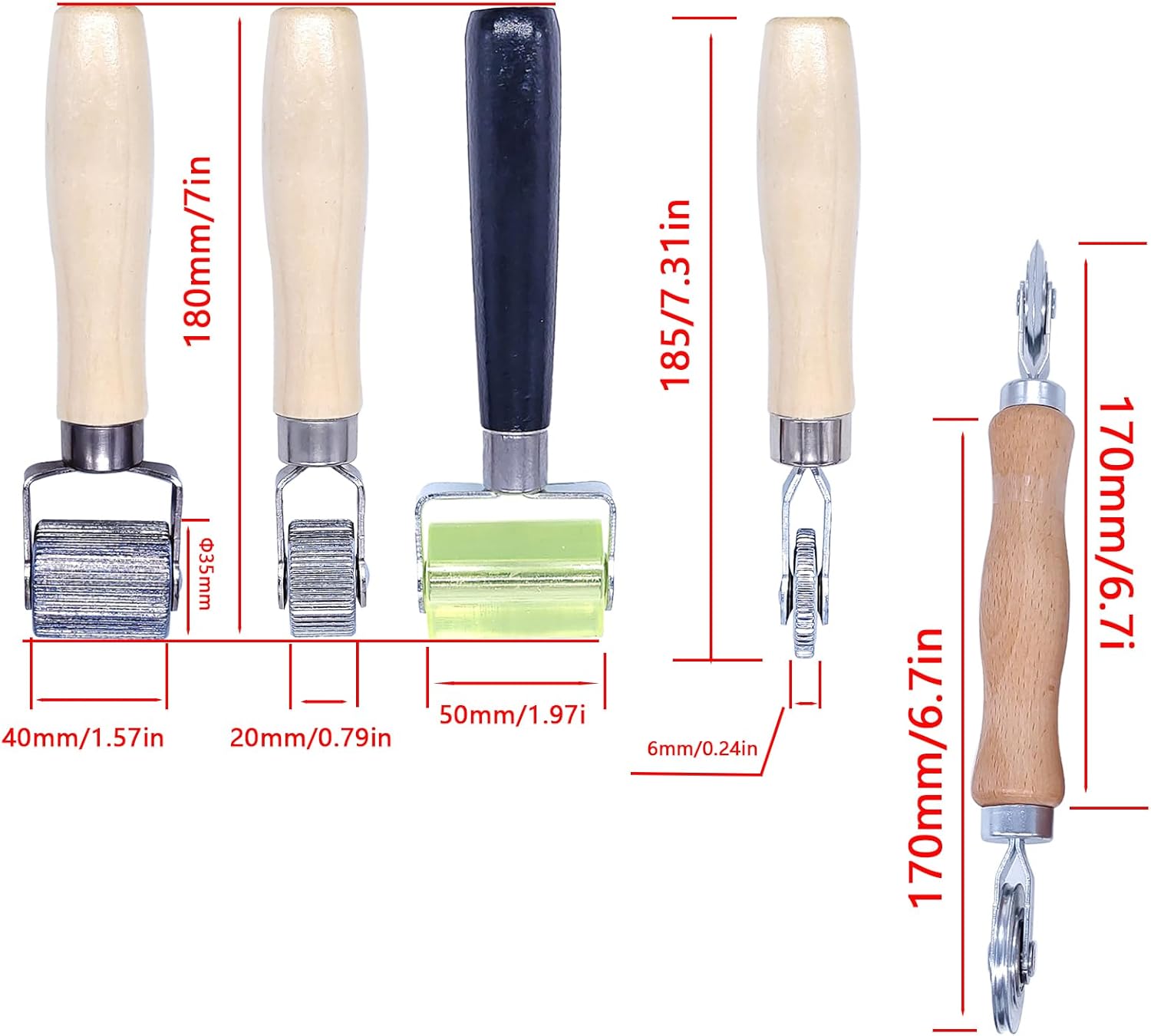 Sound Deadener Roller Set - 5 count Automotive Audio Sound Deadening Tool with Bearings Equipped Seam Roller Sound Deadener Roller Set - 5 count Automotive Audio Sound Deadening Tool with Bearings Equipped Seam Roller