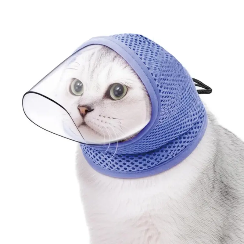 New Cat Headgear Anti-Licking Anti-Scratch Prevent Eating Not Blocking The View Breathable Cat Mask Pet Supplies