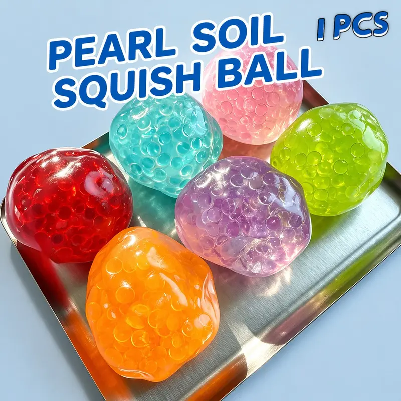 Coconut Oil Beads Anxiety Relief Fidget Toy Handmade Squeeze Balls Sensory Stress Management Tools Sensory Stress Reliever