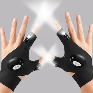 Left & Right Hand Design LED Light Up Gloves, 1/2 Counts Creative Sports Gloves, Accessories for Car Repair Fishing Camping, Christmas, Christmas Gift