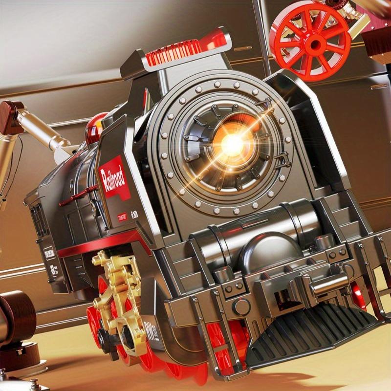 Train Model Set, Includes 3 Types of Smoke Engines, 5 Carriages, Deluxe ...
