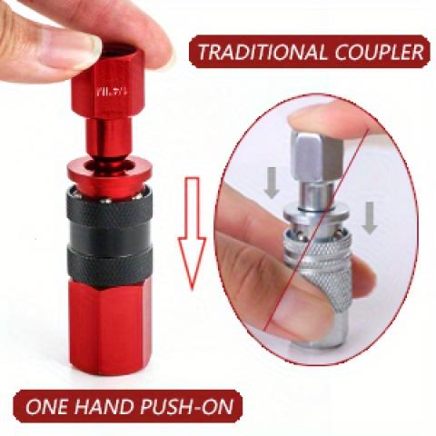 14PCS Universal Air Coupler And Plug Kit with 1/4" Air Coupler And I/M Air Plug, Featuring a 1/4 Inch NPT Quick Connect Air Fitting.This Industrial Air Coupling Set Includes 14pcs And Comes in Red, Designed for Air Compressor Additions
