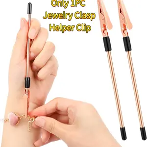 Stainless Steel Jewelry Clamping Clip, Portable Quick Release Fastener, Ideal for Necklaces, Wristbands, Lanyards, Zippers, Keychains