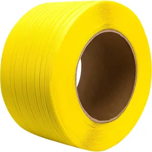 Poly Strapping Packaging Banding Strap Pallet Strapping Roll 3280' Length Polypropylene Strapping 1/2" Width 0.030" Thickness 300 lbs Break Strength Yellow Packing Straps