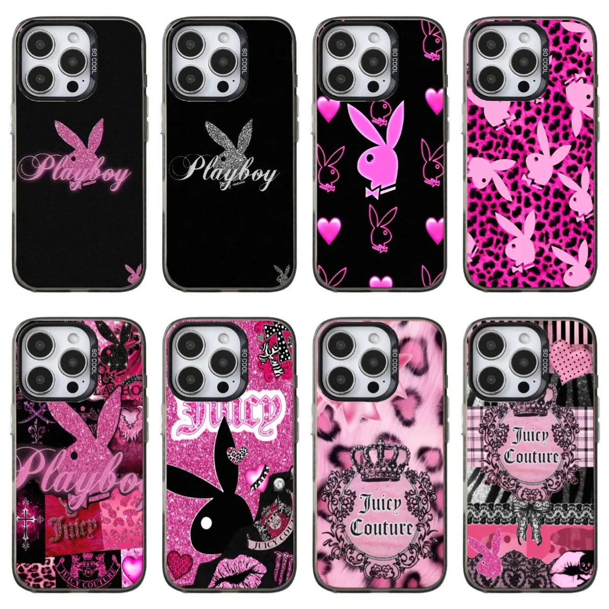 Couples' Edition Playboy Bunny Trendy Shockproof Film Phone Cases for iPhone 12-17 Pro, 14-16 Plus, 17 Air - Smartphone, Cellphone, Handheld Devices Protection - Ideal Holiday, Birthday Gifts, Casing