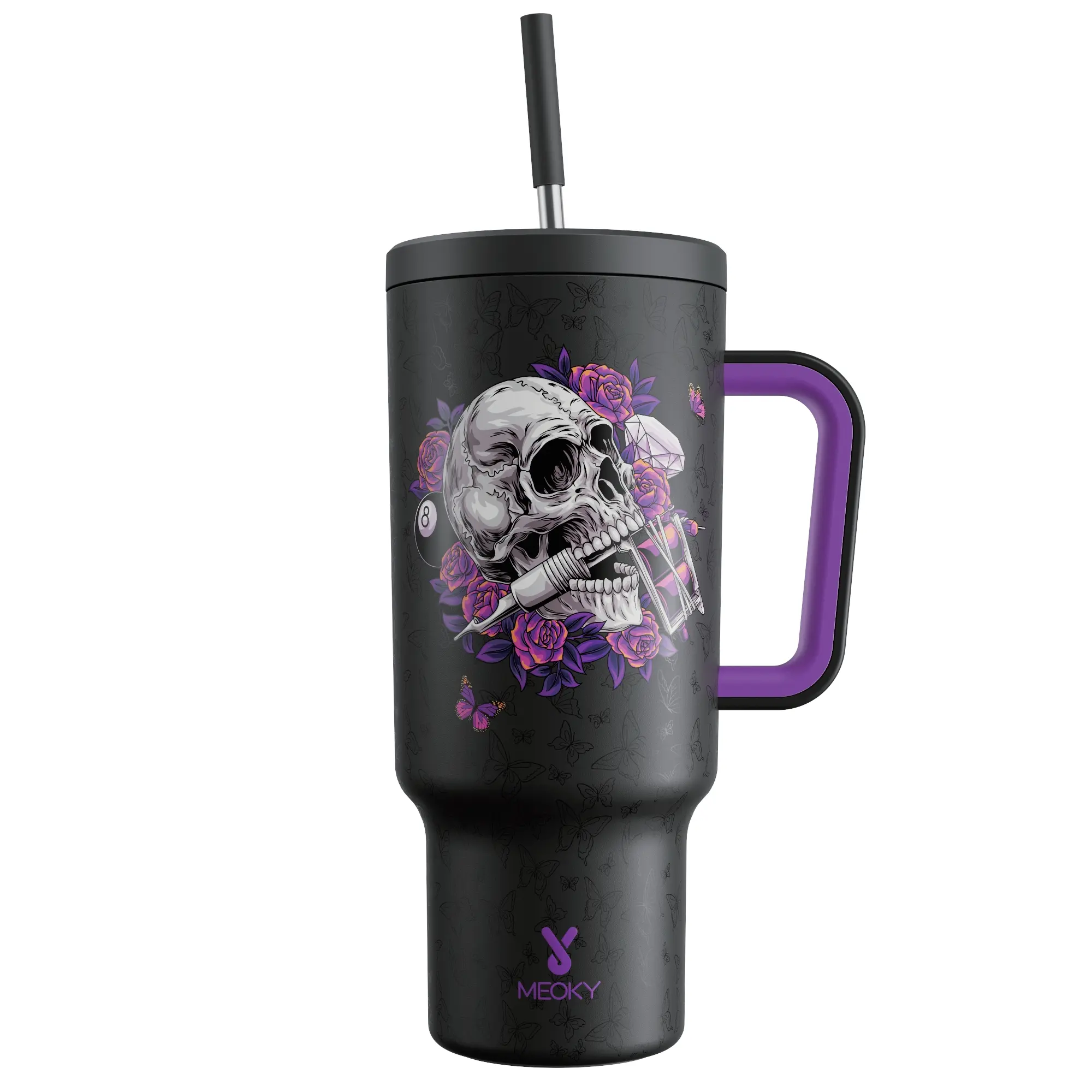 Black Butterfly Skull