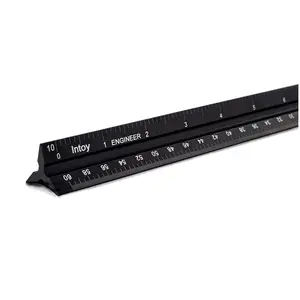 12 Inch Engineer Scale Ruler, Engineering Scale with Anodized Solid Aluminum Core, Laser Etched Scales, Imperial Scale - 1:10, 1:20, 1:30, 1:40, 1:50, 1:60, 12" Drafting Measuring Ruler