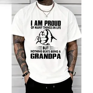 Proud Of Many Things In LifeNothing Being A Grandpa Monogrammed T-Shirt