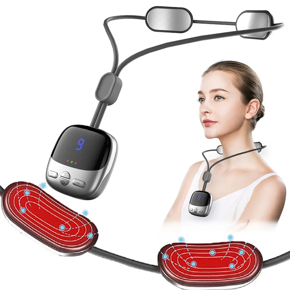 Smart Hanging Neck Massager EMS Muscle Massager Portable Hot Compress Neck and Cervical Spine Massager SPA Relaxation Treatment Daily Lightweight