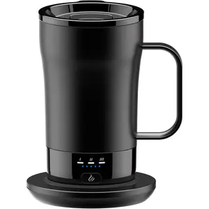 14oz Rechargeable Self-Heating Coffee Mug, Temperature Control Smart Heated Cup Keeps Drinks Hot, Great Gift for Women & Slow Sippers