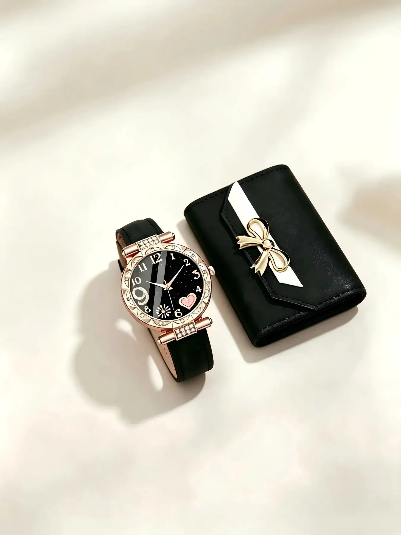 Female Watch, Fashionable Watches, Fashionable Round Fireworks Dial Quartz Watch, With Wallet Suitable for Women's Daily Wear, Women's Party Graduation Travel Is The Perfect Gift for Birthdays, Valentine's Day