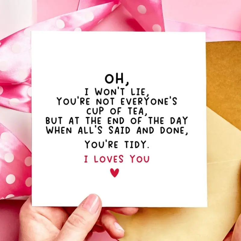 1pc "Gavin and Stacy" Valentine's Day Card: Funny Anniversary Commemorative Card - I Love You