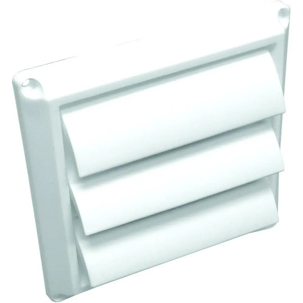 4-Inch White Plastic Louvered Vent, 1423W, for Home Heating Cooling & Ventilation, Enhances Airflow