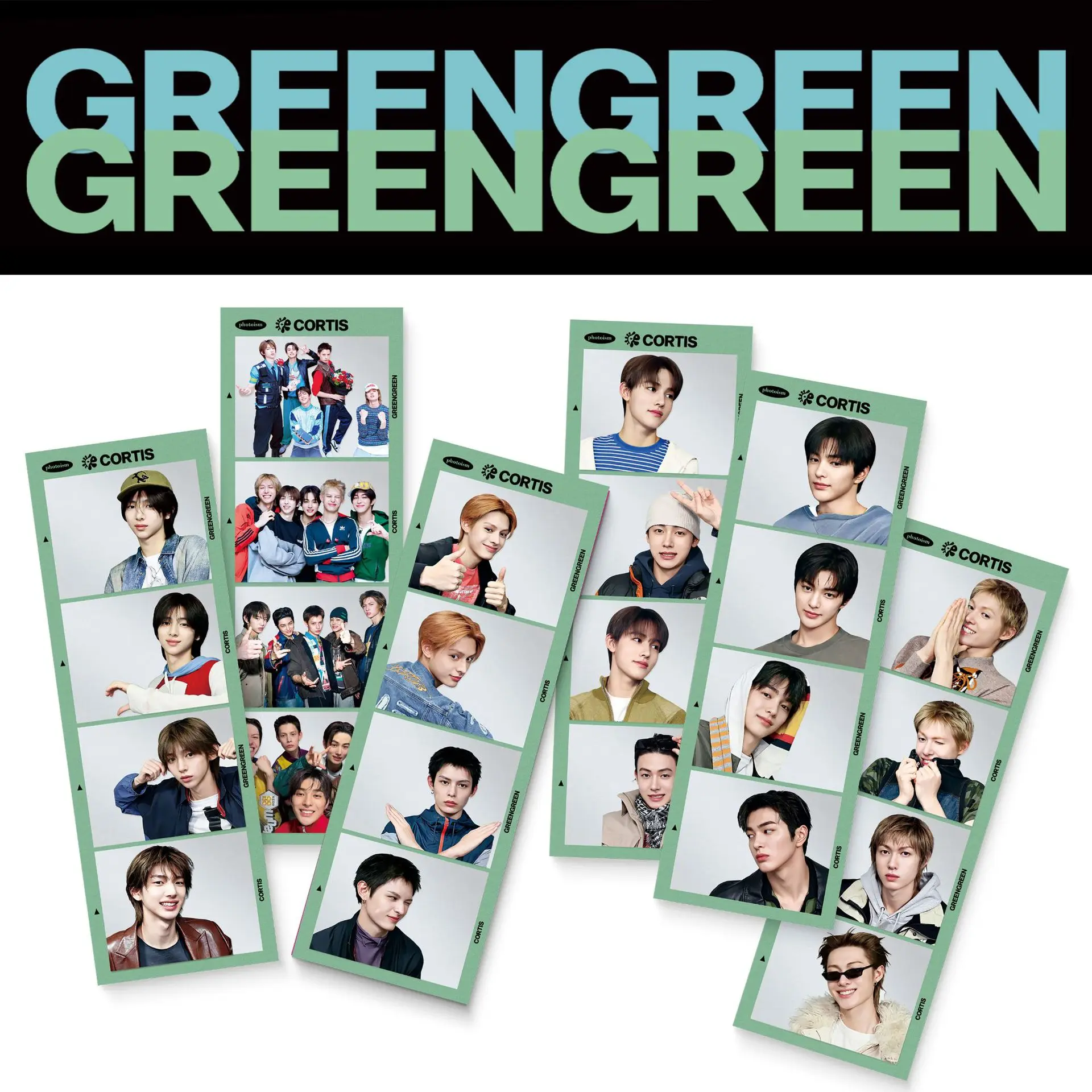 CORTIS GREENGREEN Album Bookmarks High Definition Selfie Cards Fanmade Kpop Collectible Page Marker Gift for Fans