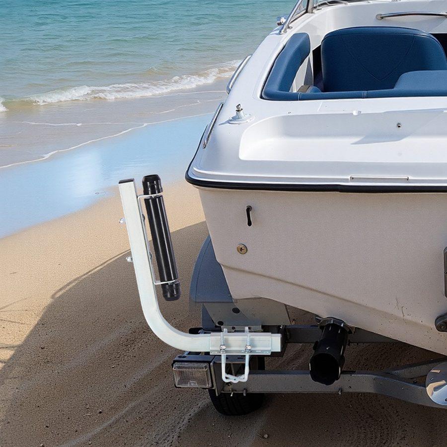 VEVOR Boat Trailer Guides, 18.5 in/20.5 in Height Adjustable Trailers Guide, 2PCS Thickened High-Duty Steel Trailer Guide-Ons with Smooth Roller Guidance, for V-Hull Boats, Small to Mid-Size Boats