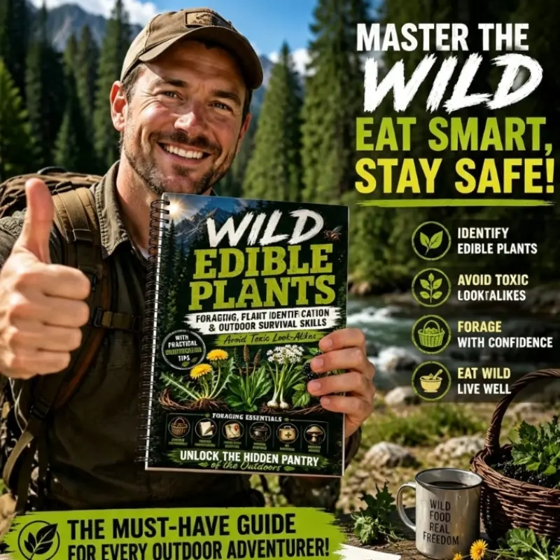 Wild Edible Plants Journal - Foraging, Mushroom, Fruit & Herb Identification Log | Outdoor Survival & Nature Study Notebook | Track Harvests, Recipes & Safety Tips | Spiral-Bound, Waterproof Cover | For Adventurers, Foragers & Botanists
