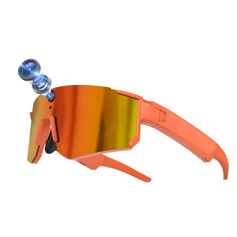 Sport Smart Glasses with Camera for Women,8MP Camera, 360°Surround Sound Audio ,One Click Recording,First Person Shooting, AI Voice Assistant, AI Real Time Translation,Al Object Recognition,290Mah Battery,WiFi Transfer Bluetooth Call, Music Playback
