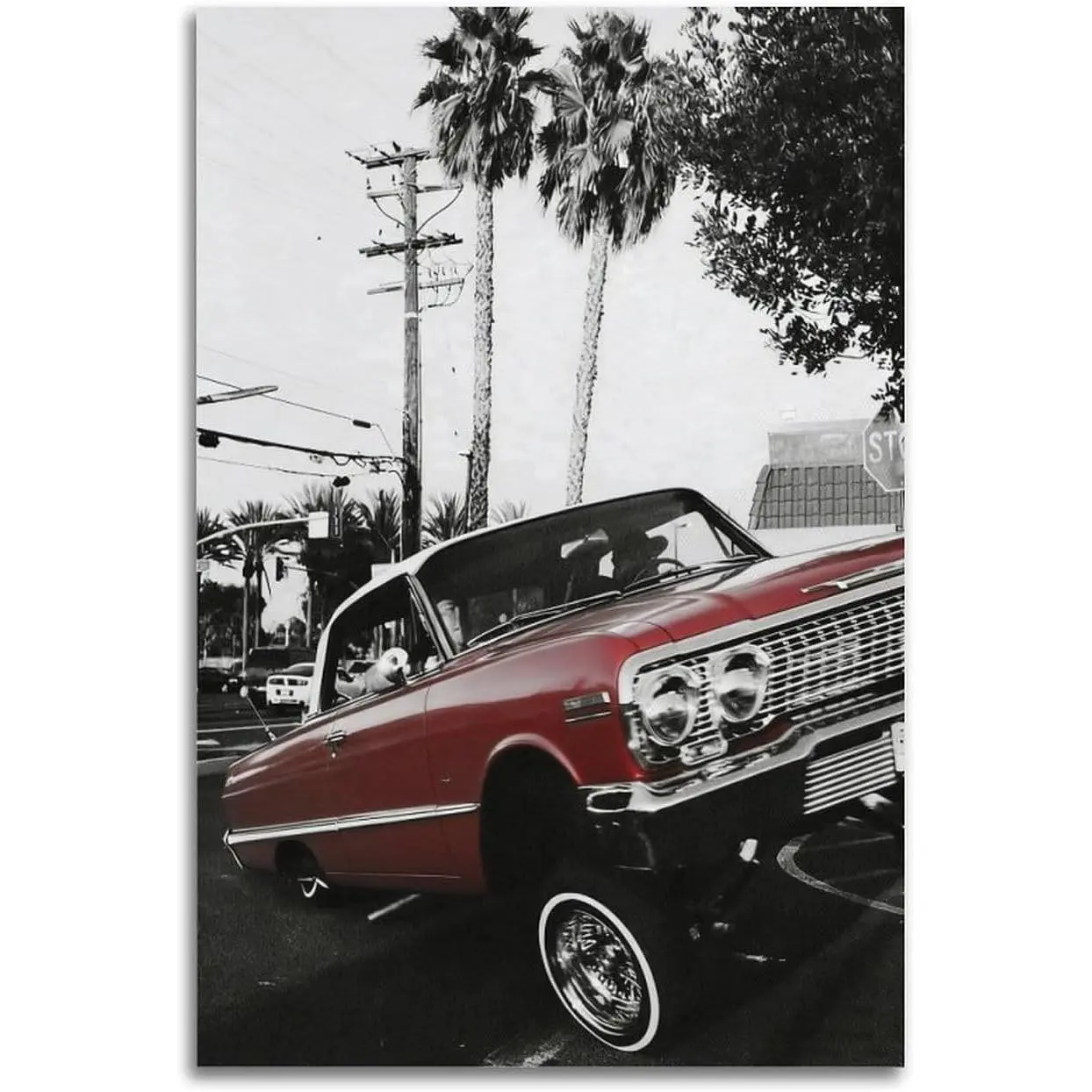 Black And White Lowriders Car Poster Room Aesthetic Print Art Wall Painting Canvas Gifts Modern Bedroom Decor