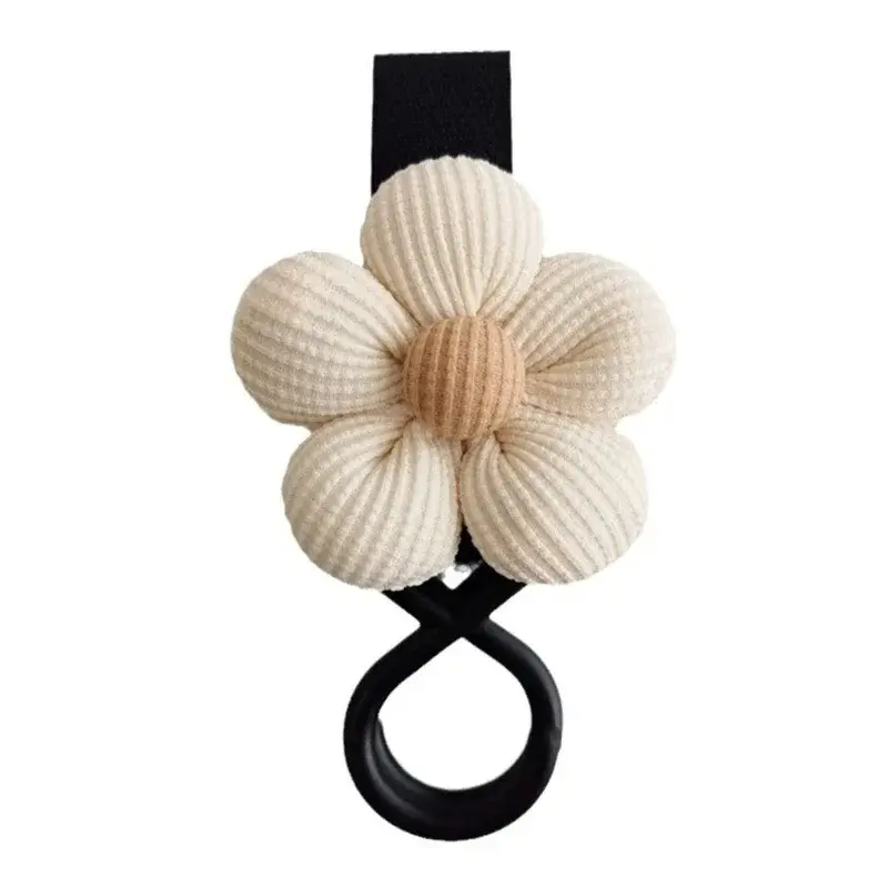 Sweet Flower Shaped Baby Stroller Hooks, Essential Kids Umbrella Hook Storage Bag Rings, Baby Accessories for Convenient Use