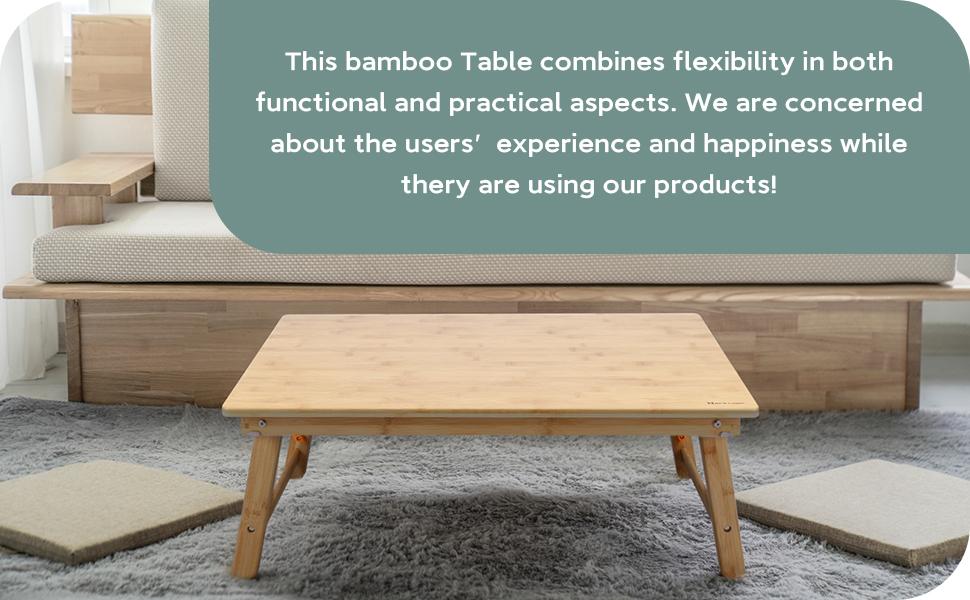 Large Size Floor Floor Table Tray with Folding Legs Adjustable Low Coffee Table for Breakfast Serving Tray Gaming Writing 33.5x17.7in