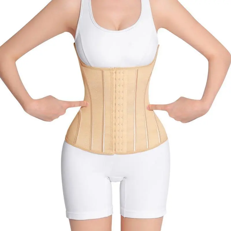 6-row double layer waist trainer melts stubborn belly fat fast