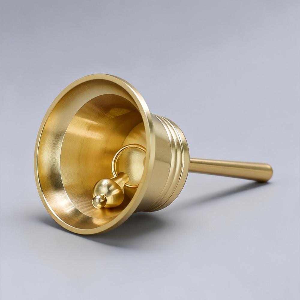 Brass Hand-Held Bells | Vintage Decorative Bells in VARIOUS SIZES, Handle Bells for Collectible Desktop Ornaments, No Electricity Required