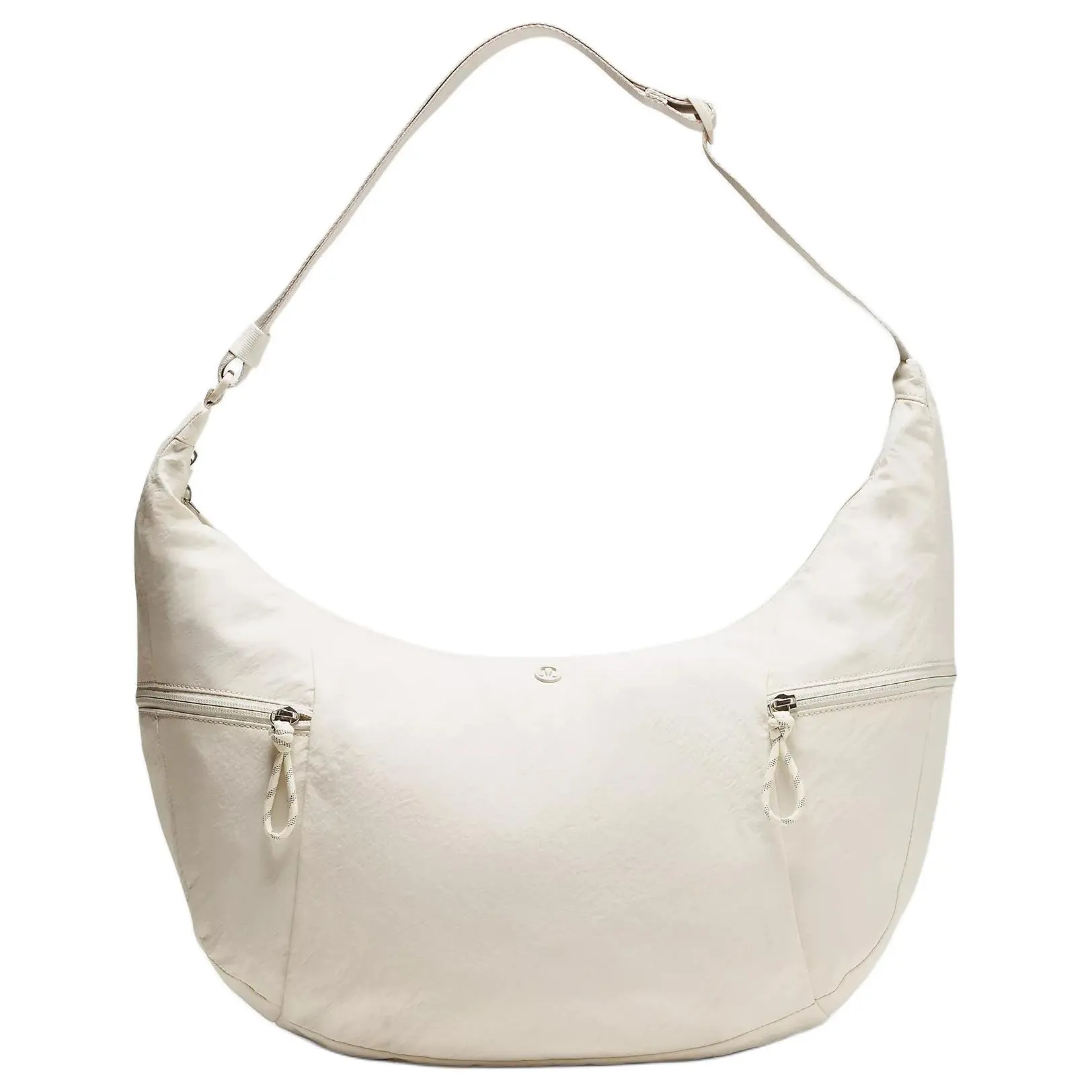 Lululemon Large Slouchy 13L Crossbody Bag – Unisex, Adjustable Strap, Recycled Nylon, Light Ivory