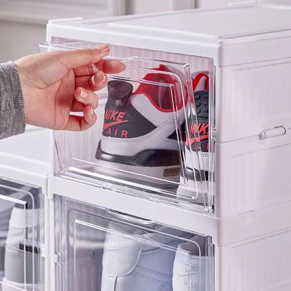 6-Layer Plastic Shoe Cabinet Stackable Foldable Shoe Box Sneakers Storage Box 6-Layer Plastic Shoe Cabinet Stackable Foldable Shoe Box Sneakers Storage Box