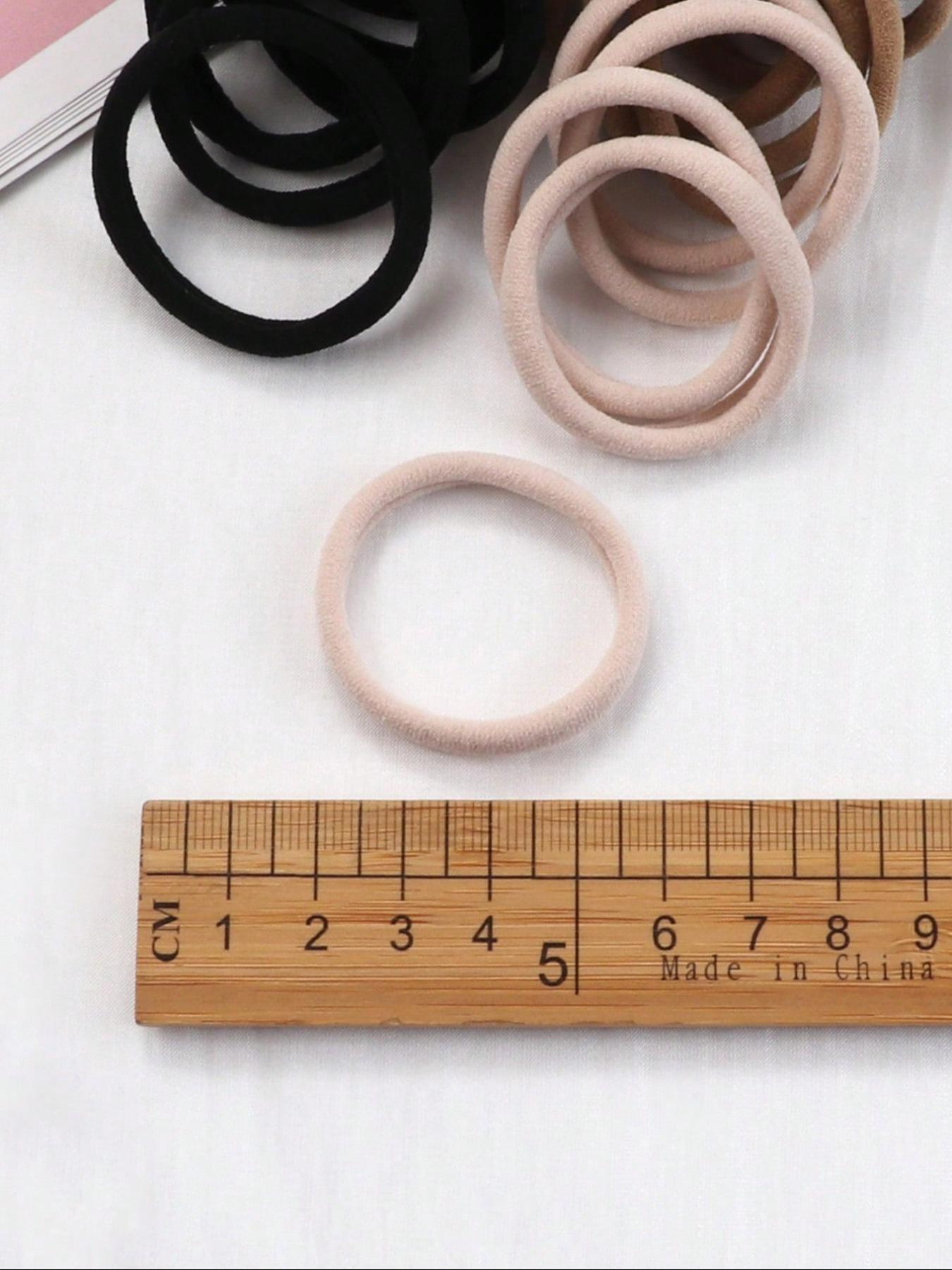 50pcs Solid Color Hair Tie, High Elasticity Hair Tie, Hair Accessories for Women & Girls, Minimalist Headwear Rubber Bands Suitable for Thick Hair Styling, Rubber Bands, Elastic Hair Accessory