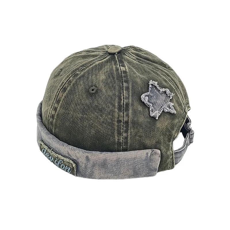 Unisex Washed Color Brimless Caps Without Visor Star Splicing Docker Cap Letter Adjustable Beanie Hat Vintage Style Hip Hop Hats Unisex Washed Color Brimless Caps Without Visor Star Splicing Docker Cap Letter Adjustable Beanie Hat Vintage Style Hip Hop Hats