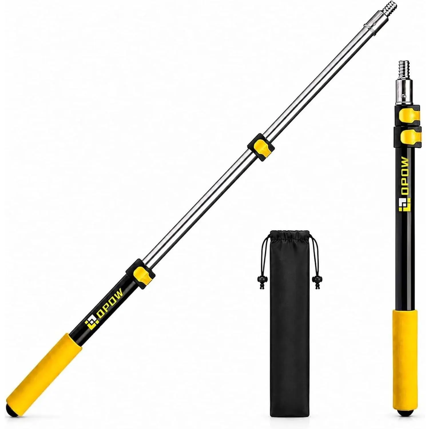 1.5-3FT  Roller Extension Pole, Sturdy Multi-Purpose Extendable Pole |  Alloy, Twist- Metal Tip, Flip-Lock, Telescoping Pole for Indoor -ups, Painting Dusting Cleaning
