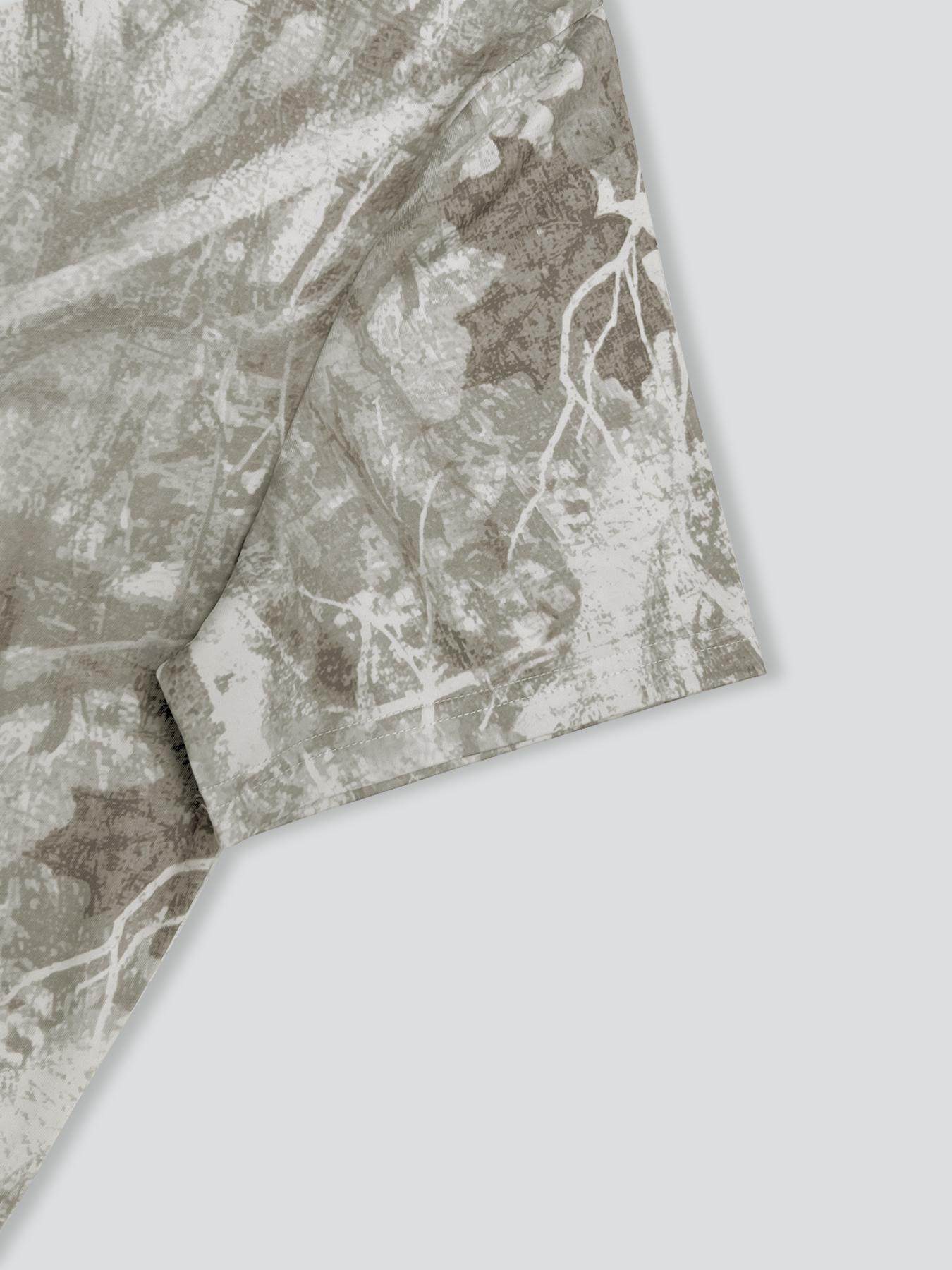 Unisex Camouflage Print T-Shirt, Round Neck, Short Sleeve Casual Style, Organic Fabric, Fitted Design, Summer Fashion for Daily Wear