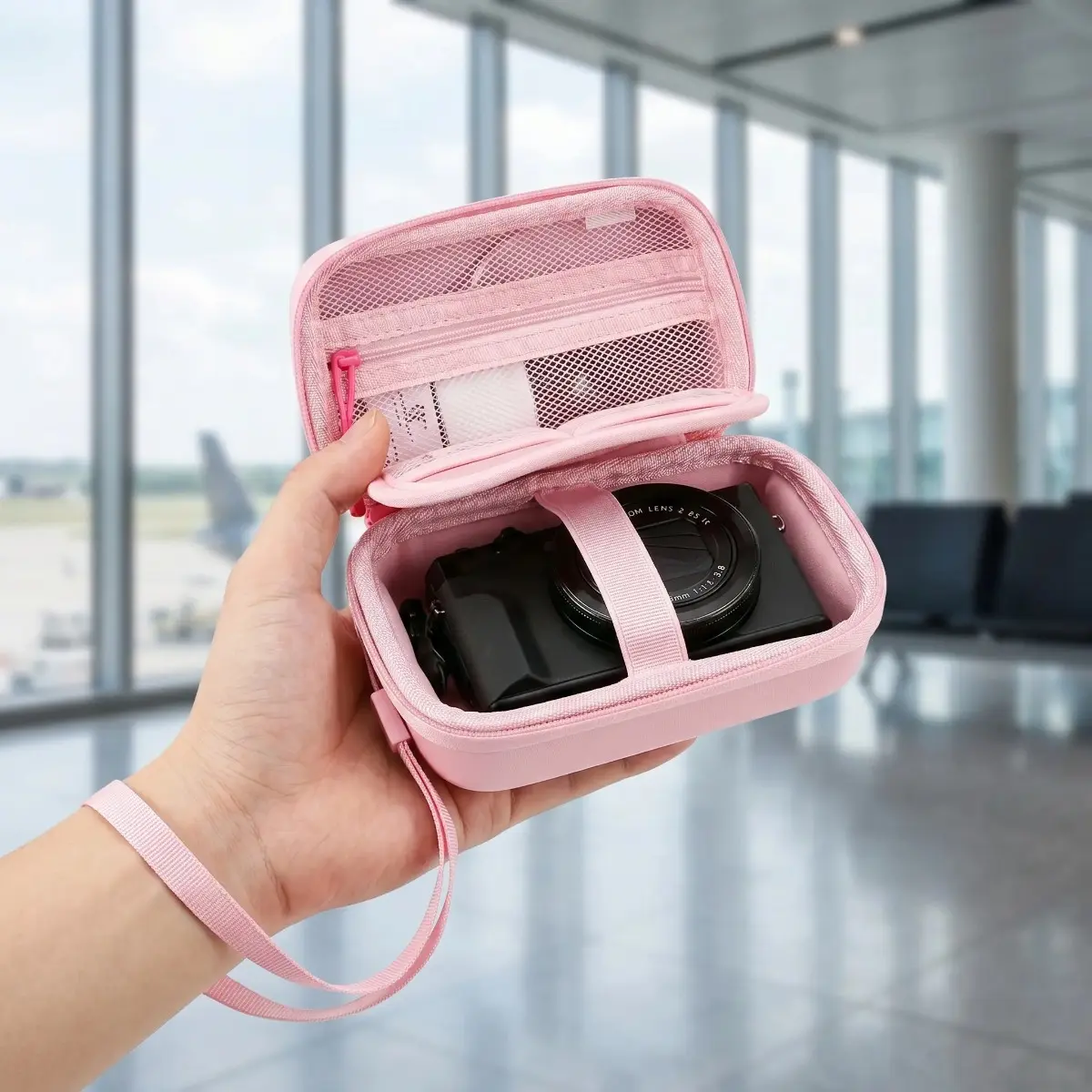 Digital Camera Case, Portable Travel Storage Holder for Camera, Camera Storage Organizer, Camera Storage Bag for Outdoor Trips, Hiking and Air Travel, Photographic Camera Accessories-MM1