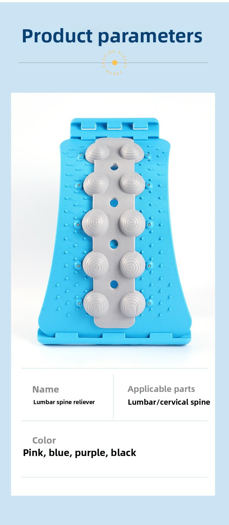 Lumbar Relaxer for Stretching and Slimming Shoulders and Back, Yoga Spine Corrector for Humpback, Relaxation Massager, Lumbar Support for Outdoor Use