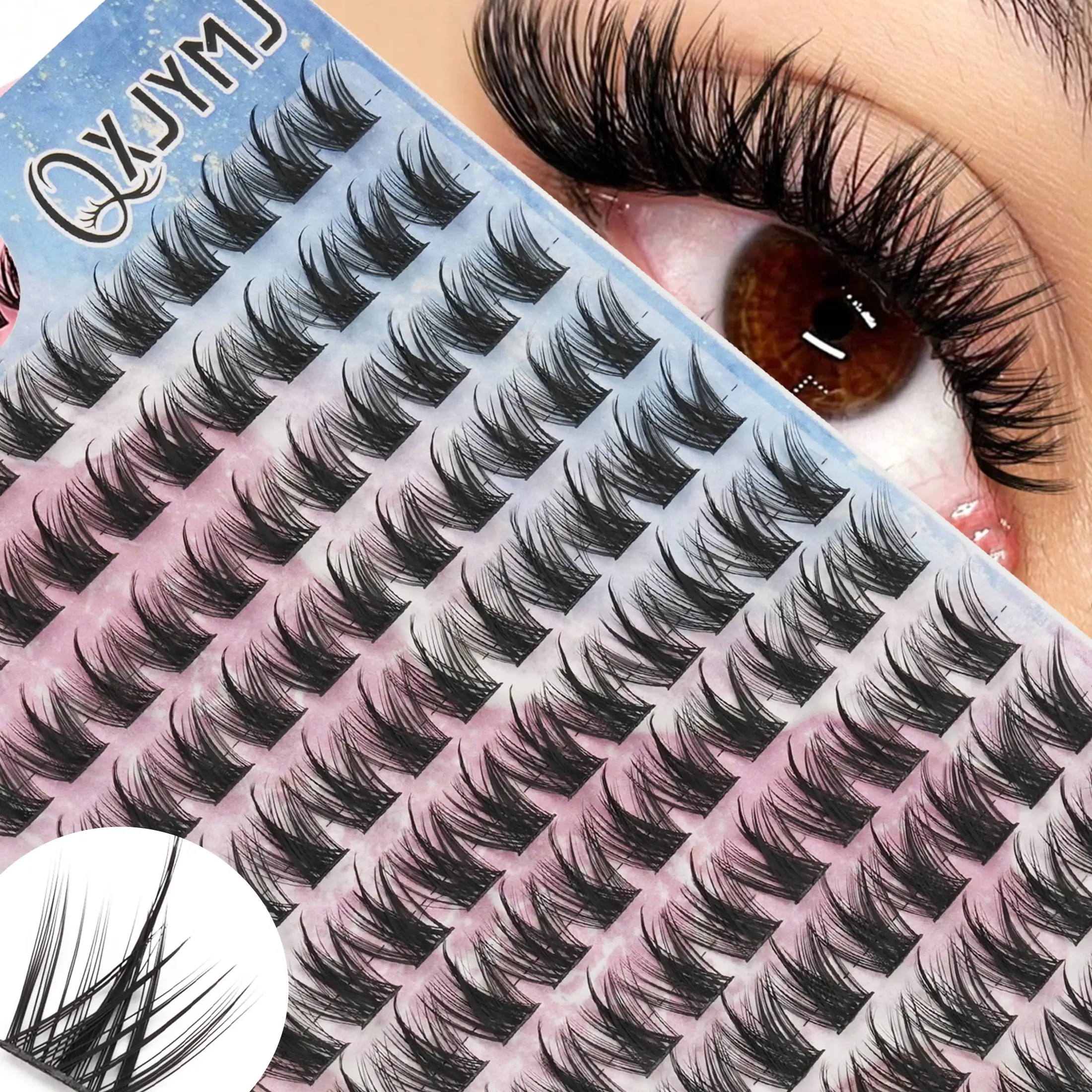 Luxury European Style False Eyelashes with 156 Clusters, Soft and Delicate Fiber Design, Effortlessly Achieve Elegant Eye Makeup, Perfect for Date Night, Parties, and Photoshoots