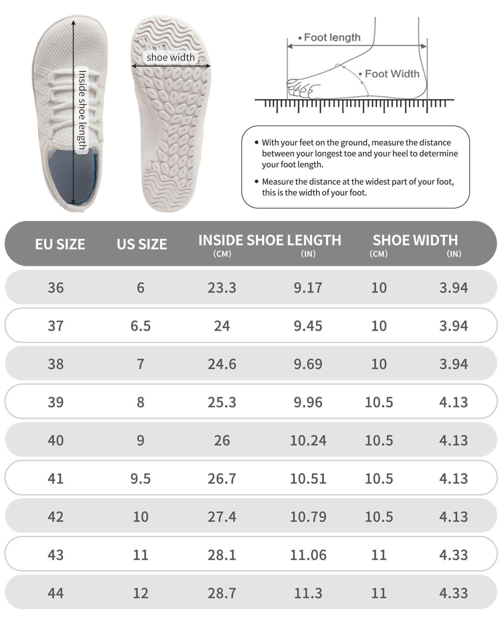 Women's Barefoot Sneakers Wide Minimalist Walking Shoes Comfort Trainer Footwear Athletic Runner Closed Training Sports Shoes Casual Running Gift for Girls