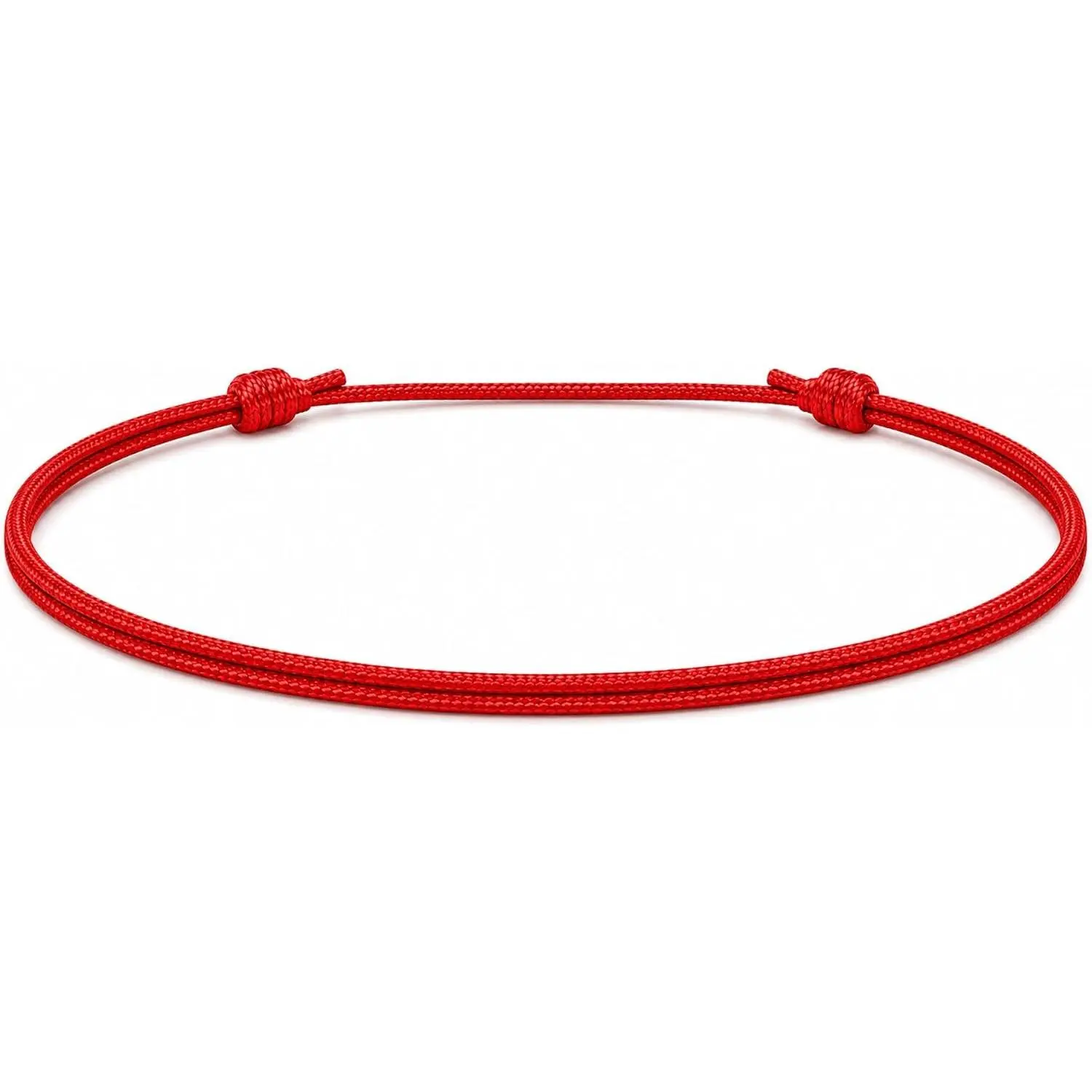 Thin Red Cord Bracelet for Men, Women, Teens, Adjustable Water-Resistant | Nylon string bracelet, 1mm red cord, surfer friendship  style, unisex lightweight summer beach accessories