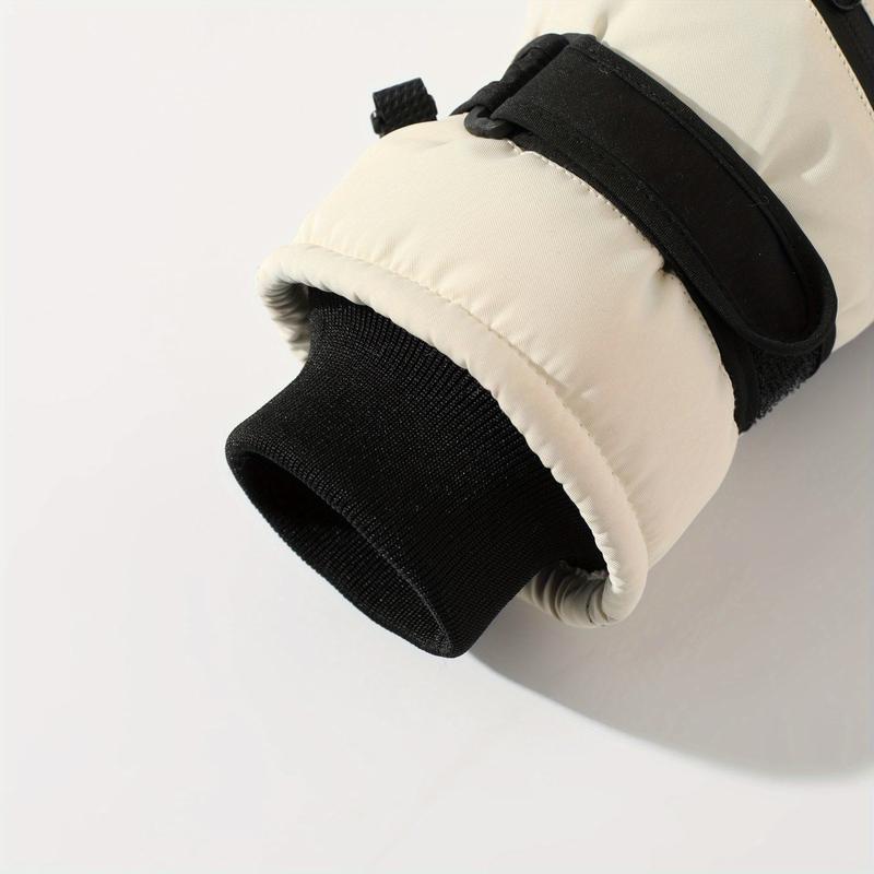 Ski gloves for women, warm and insulated, touchscreen compatible, waterproof, suitable for cycling, outdoor activities, and snow sports; also available for men, windproof, and with thickened fleece lining for winter use.