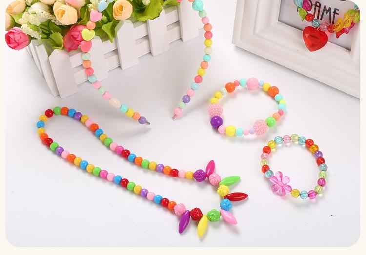 Children's handmade beaded bracelets, necklaces, beaded DIY accessories