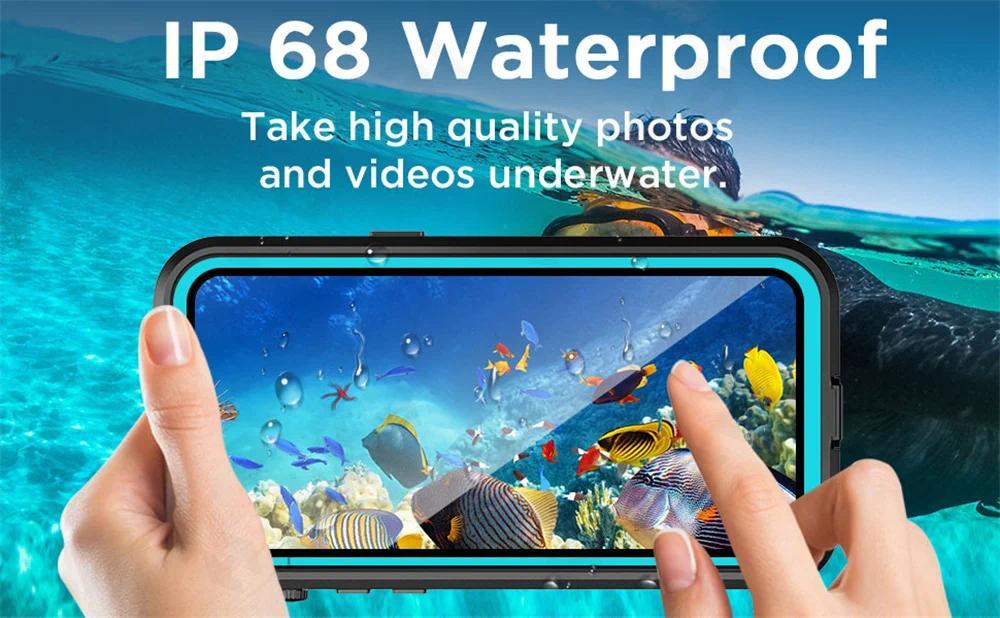 IP68 Waterproof Magnetic Case For iPhone 17 16 15 14 Pro Max Pro 13 Pro Max Protector Full Body Protective Dustproof Phone Case