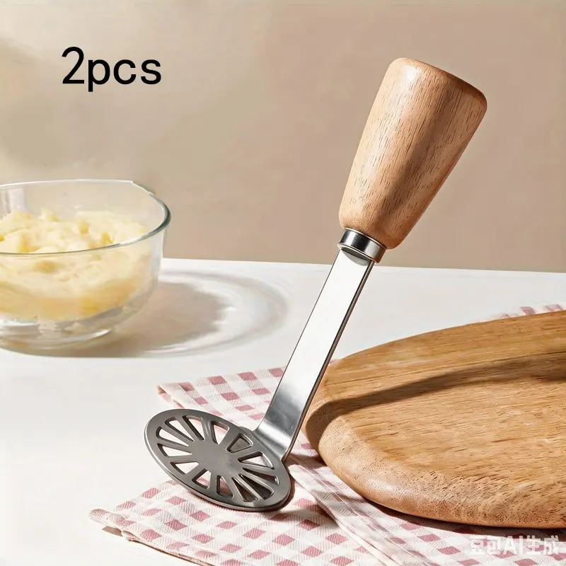 2 Kitchen Must-Have Tools: Vertical Presser for Food Puree, Home Use Potato Masher, Essential Cooking Accessories Utensils
