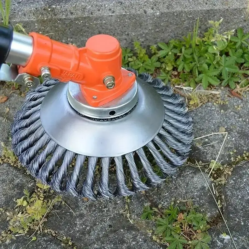 Alloy Steel Circular Weed Brush Head, Lawn Mower Attachment, Rust Removal and Weeding Tool, Garden Equipment Accessory