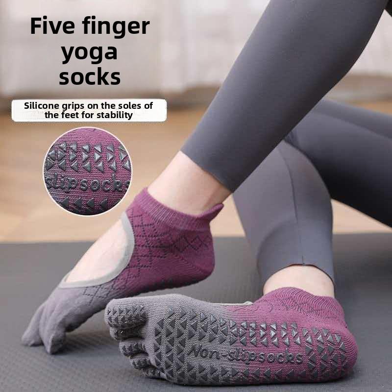 New Yoga Socks for Spring and Summer, Pilates Five-Toe Socks, Professional Non-Slip Sports and Fitness Split-Toe Socks.