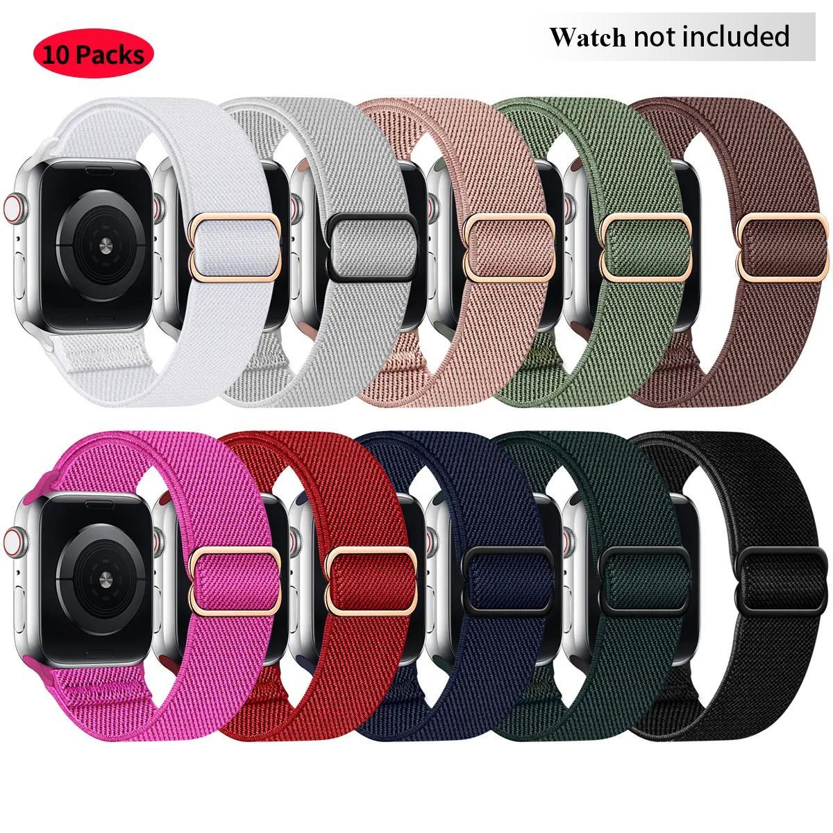 Nylon Smart Watch Strap (Only Band), Adjustable Elastic Breathable Watch Band, Stylish Smart Watch Replacement Watchband Suitable for Apple Watch, Smartwatch Strap, Smart Watch Accessories