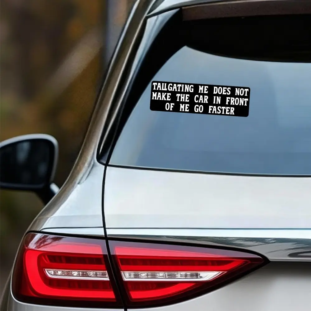 car decorative stickers, vinyl decals for car windows, "Following a car doesn't mean the front car will speed up" funny car stickers, humorous bumper stickers, Decal For Cars
