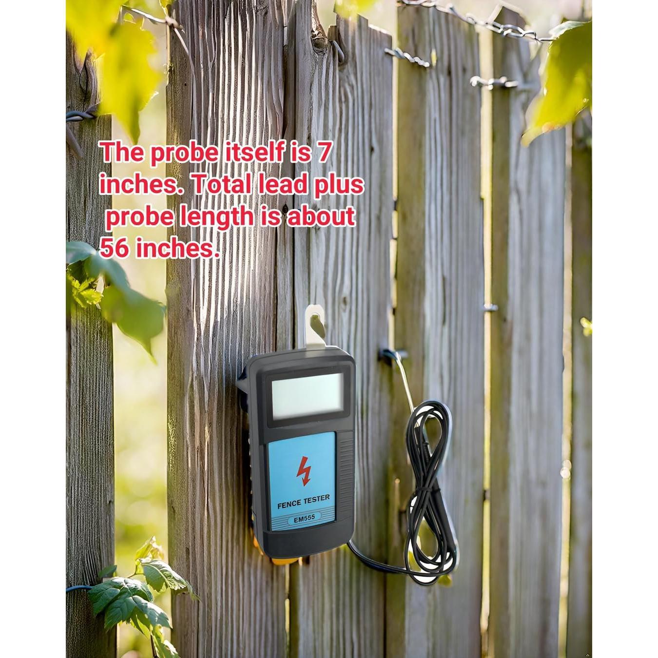 Digital Electric Fence Tester Fault  Meter, Auto On/Off for Pulse Detection 300V-9900V (9.9kV Display) Gardening Tool
