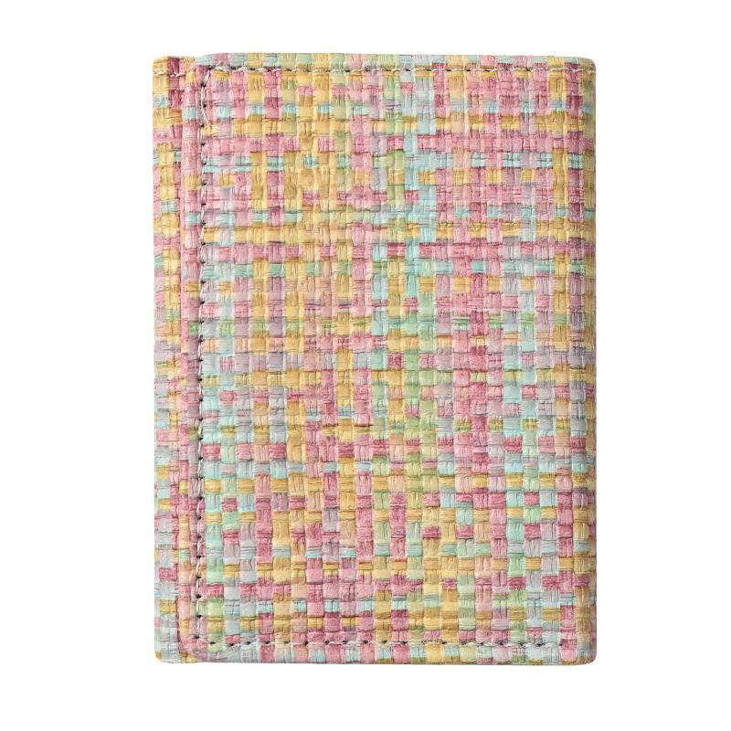 Woven Pattern Multi-Functional Card Holder PU Leather Wallet with Multiple Slots for Men & Women Creative ID Case for Credit Cards & Driver's License Everyday Essential